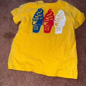 Hanna Andersson Yellow Tee with Ice Cream Print